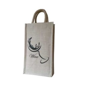 Natural Jute Wine Bag with Padded Handle
