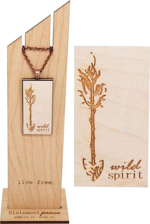 Eco-friendly wooden necklace