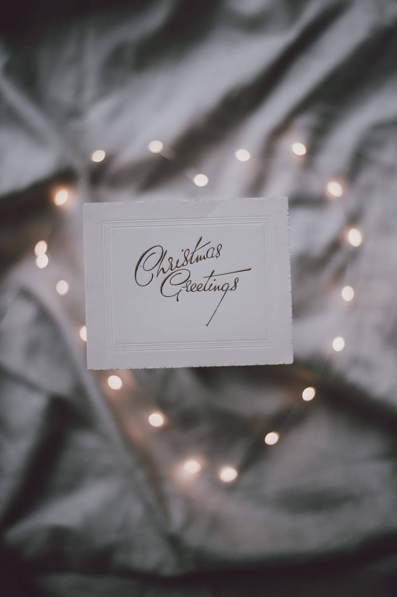 Christmas card with recycled paper